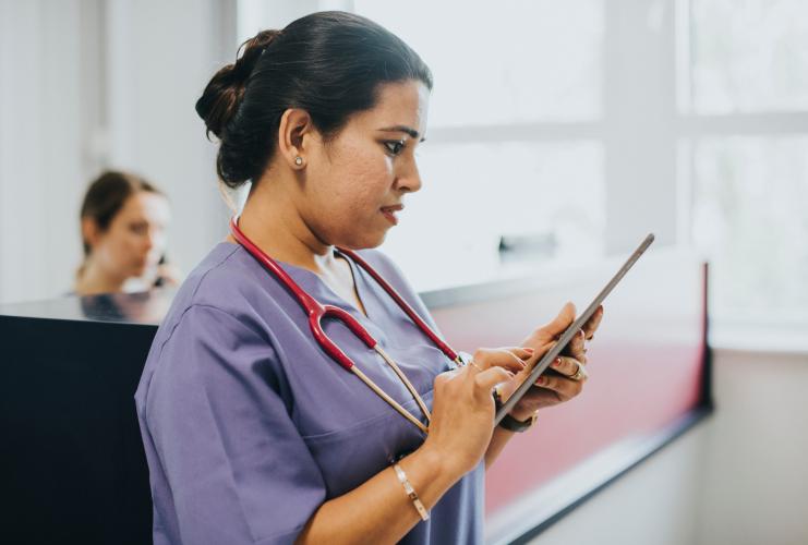 Nurse with clipboard