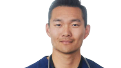 Nurse smiling at camera. 