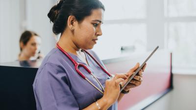 Nurse with clipboard