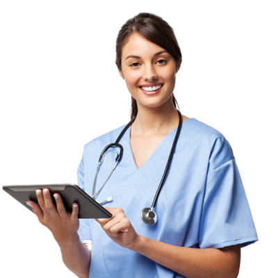 Nurse smiling