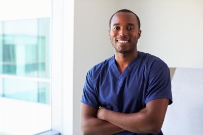 Male nurse standing