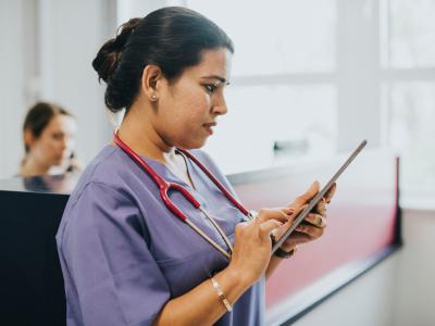Nurse with clipboard